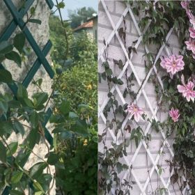 Plastic retractable fence garden PVC plastic fence grid climbing plant wall